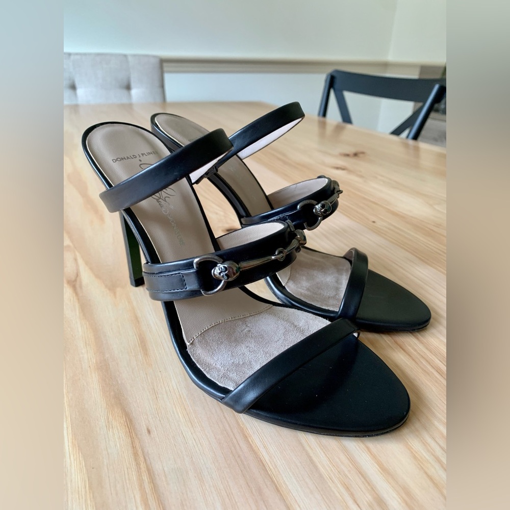 Donald J. Pliner Leather Skull Stilettos